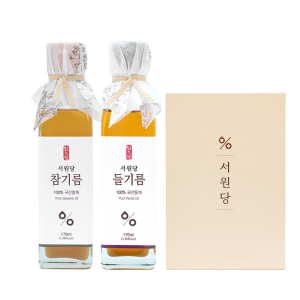 서원당 선물세트 1호(들기름170ml+참기름170ml)
